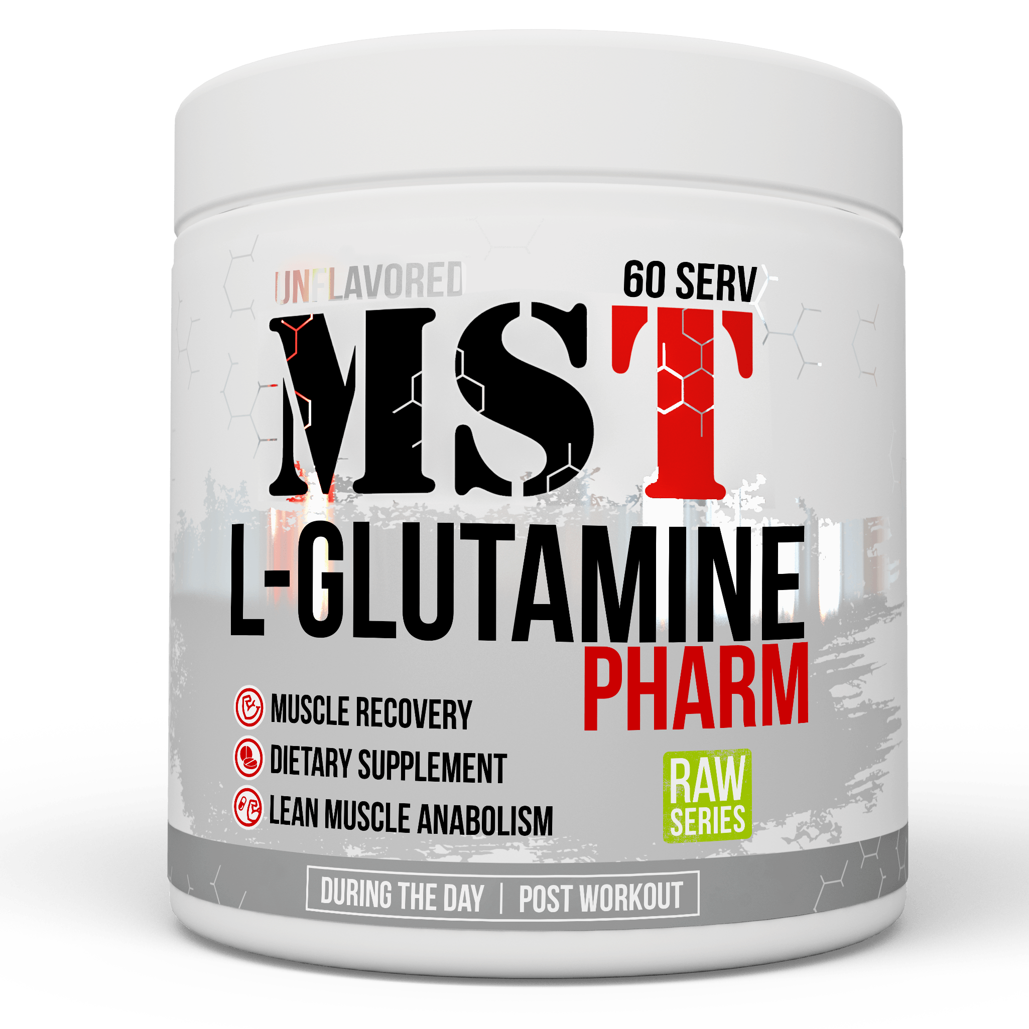 L-Glutamine Pharm, 300 г, MST Nutrition. Глютамин. Набор массы Восстановление Антикатаболические свойства 