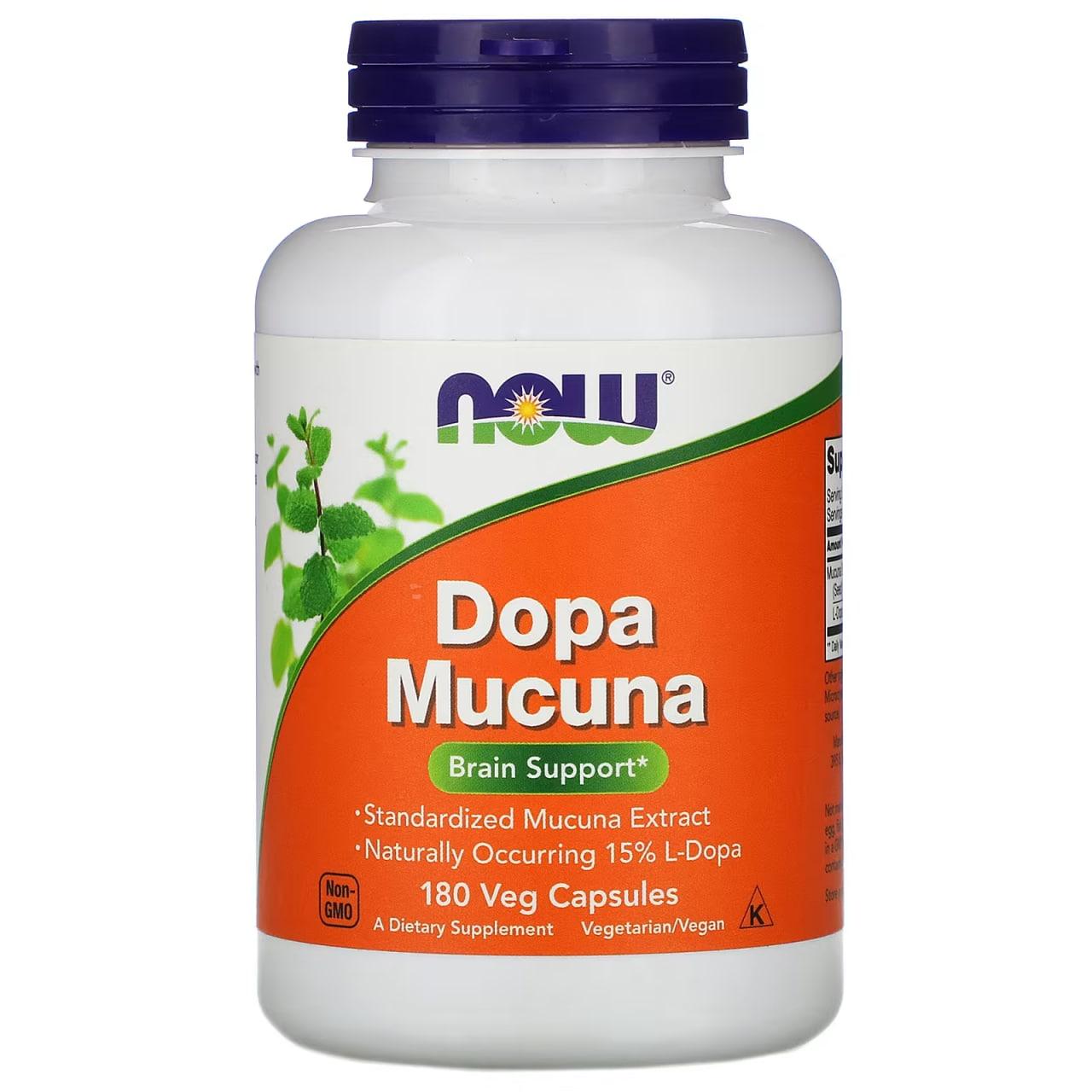 Now Dopa Mucuna NOW Foods 180 Caps, , 90 шт.