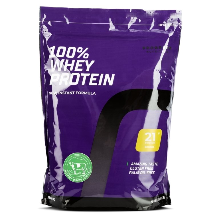 Протеин Progress Nutrition 100% Whey Protein, 1.84 кг Банан,  мл, Progress Nutrition. Протеин. Набор массы Восстановление Антикатаболические свойства 