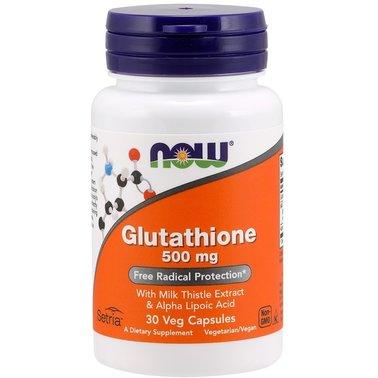 NOW Foods Glutathione 500 mg 30 caps,  мл, Now. Спец препараты. 