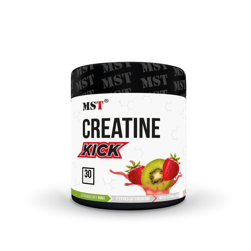Креатин MST Creatine Kick, 300 грамм Клубника-киви,  мл, MST Nutrition. Креатин. Набор массы Энергия и выносливость Увеличение силы 