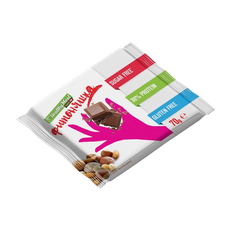 Протеиновая шоколадка Power Pro (70 г) павер про молочний шоколад з горіхами,  мл, Power Pro. Заменитель питания. 