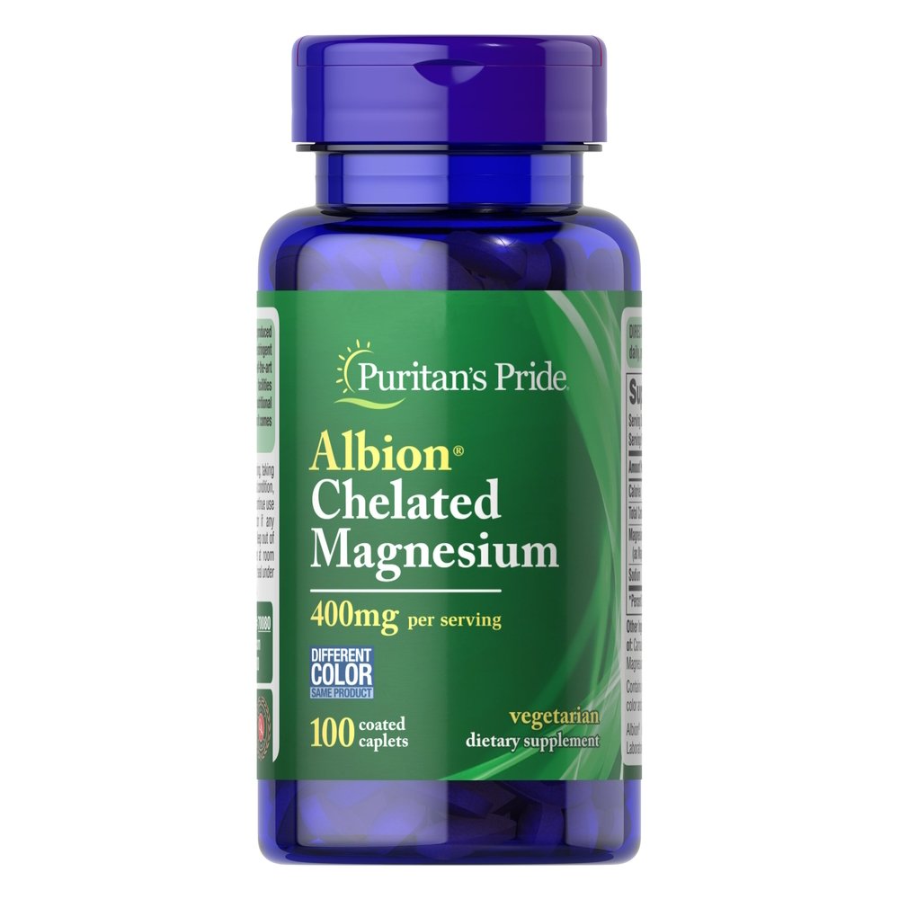 Витамины и минералы Puritan's Pride Magnesium Chelated 400 mg, 100 каплет,  мл, Puritan's Pride. Витамины и минералы. Поддержание здоровья Укрепление иммунитета 
