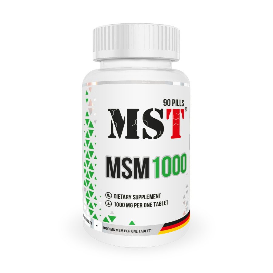 Для суставов и связок MST MSM 1000, 90 таблеток,  мл, MST Nutrition. Хондропротекторы. Поддержание здоровья Укрепление суставов и связок 