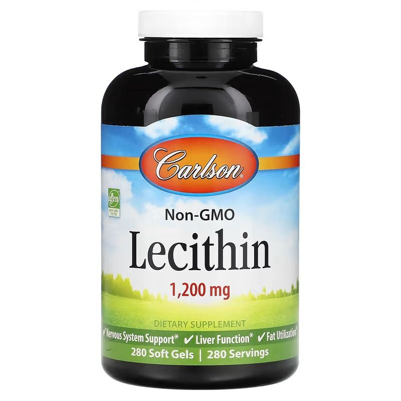 Натуральная добавка Carlson Labs Lecithin 1200 mg, 280 капсул,  мл, Carlson Labs. Hатуральные продукты. Поддержание здоровья 