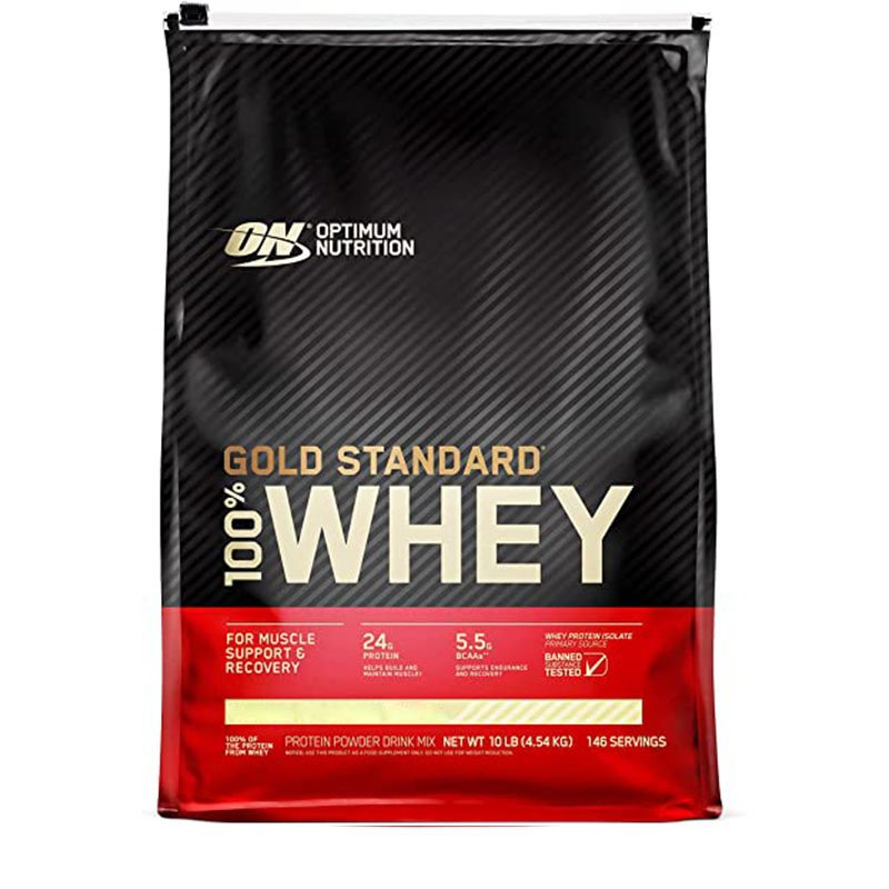 Протеин Optimum Gold Standard 100% Whey, 4.5 кг Клубника,  мл, Optimum Nutrition. Протеин. Набор массы Восстановление Антикатаболические свойства 