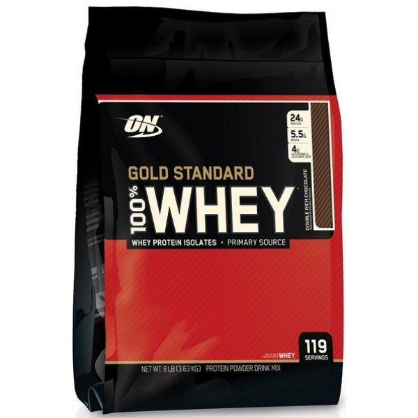 100% Whey Gold Standard, 3630 g, Optimum Nutrition. Mezcla de proteínas de suero de leche. 