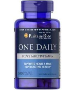 One Daily Men's Multivitamin, 100 pcs, Puritan's Pride. Vitamin Mineral Complex. General Health Immunity enhancement 