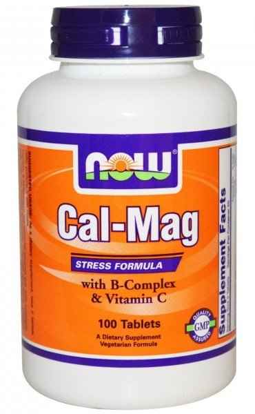 Cal-Mag Stress Formula, 100 pcs, Now. Vitamin Mineral Complex. General Health Immunity enhancement 