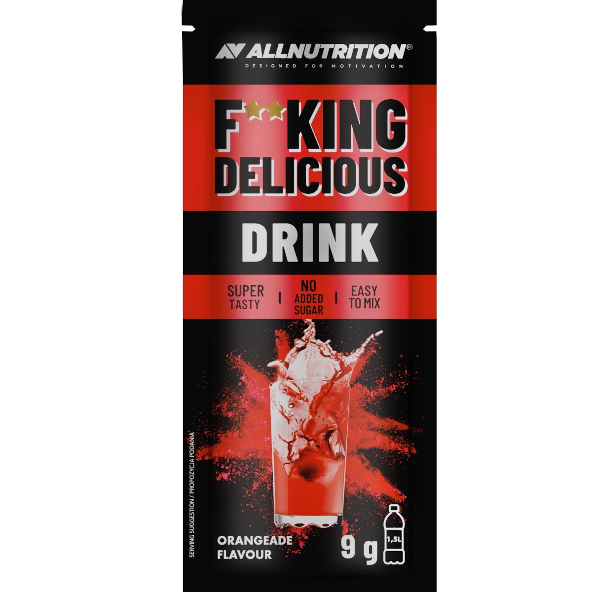 AllNutrition Изотоник AllNutrition Fitking Delicious Drink, 9 грамм Апельсиновый лимонад, , 9 грамм