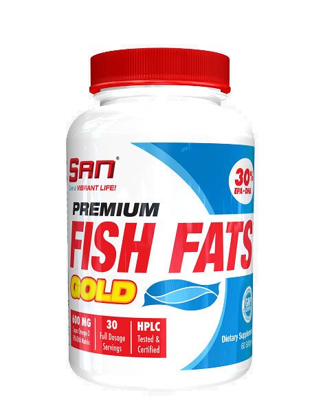 Жирні кислоти SAN Premium Fish Fats Gold 60 softgels,  ml, San. Omega 3 (Fish Oil). General Health Ligament and Joint strengthening Skin health CVD Prevention Anti-inflammatory properties 