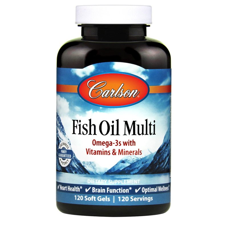 Жирные кислоты Carlson Labs Fish Oil Multi, 120 капсул,  ml, California Gold Nutrition. Fats. General Health 