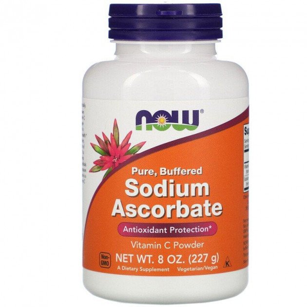 Вітамін С NOW Foods Sodium Ascorbate Powder 227 g,  мл, Now. Витамины и минералы. Поддержание здоровья Укрепление иммунитета 