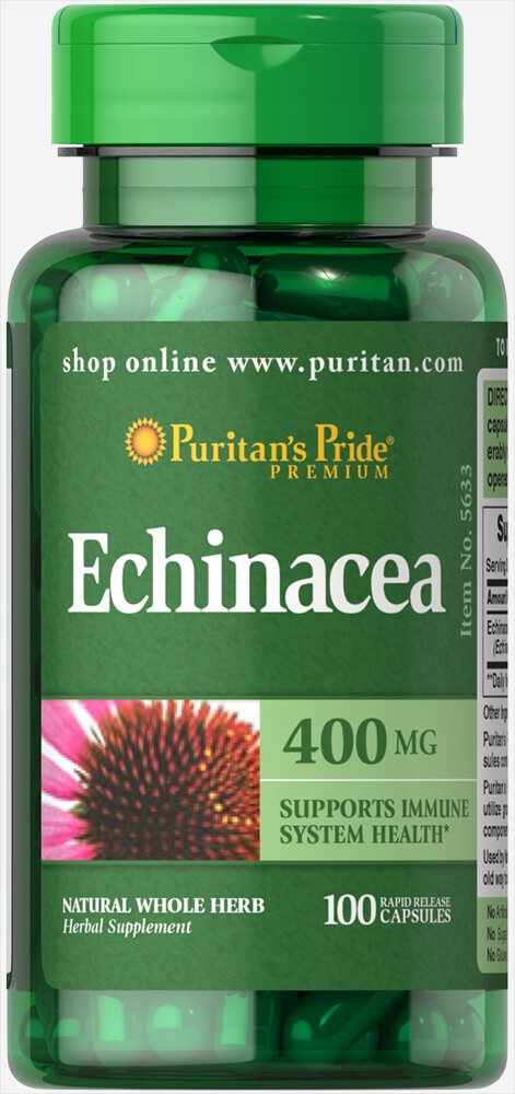 Puritan's Pride Натуральная добавка Puritan's Pride Echinacea 400 mg, 100 капсул, , 