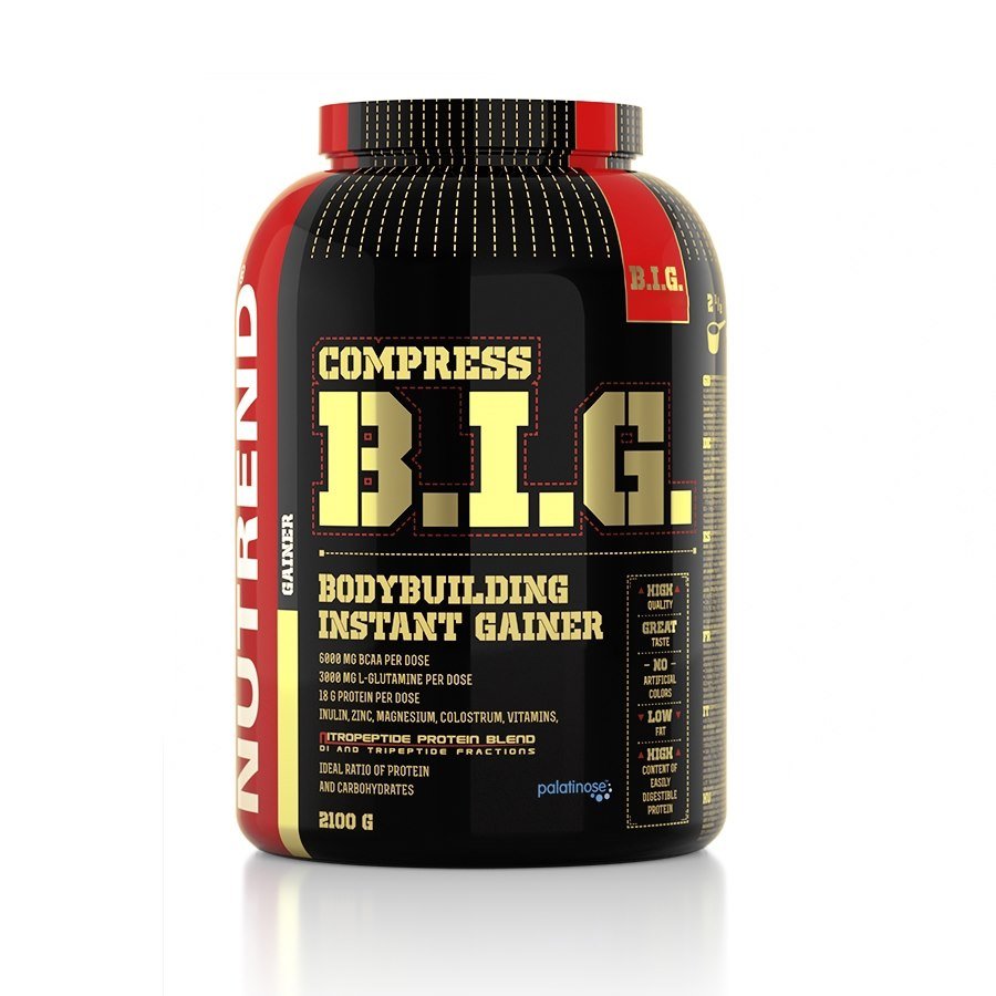 Гейнер Nutrend Compress B.I.G, 2.1 кг Клубника,  ml, Nutrend. Gainer. Mass Gain Energy & Endurance recovery 