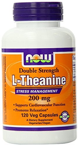 L-Theanine 200 mg, 120 шт, Now. Теанин. 