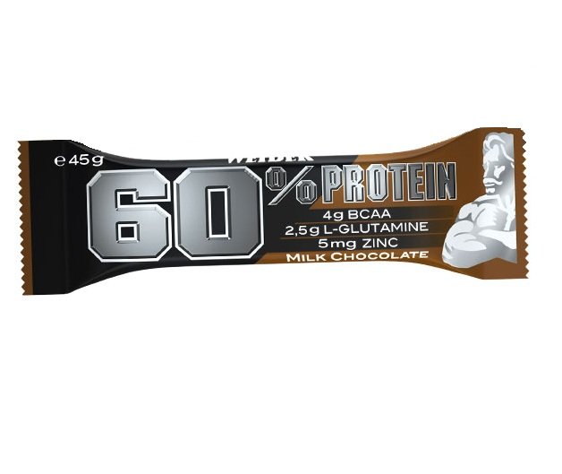 Батончик Weider 60% Protein Bar, 45 грамм Молочный шоколад,  мл, Weider. Батончик. 