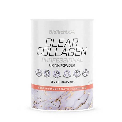 Препарат для суставов и связок Biotech Clear Collagen Professional, 350 грамм Роза-гранат,  ml, BioTech. For joints and ligaments. General Health Ligament and Joint strengthening 