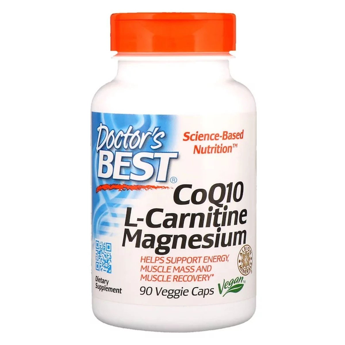 Коэнзим Q10, L-Карнитин и Магний, CoQ10 L-Carnitine Magnesium, Doctor's Best, 90 капсул,  мл, Doctor's BEST. Коэнзим-Q10. Поддержание здоровья Антиоксидантные свойства Профилактика ССЗ Толерантность к физ. нагрузкам 