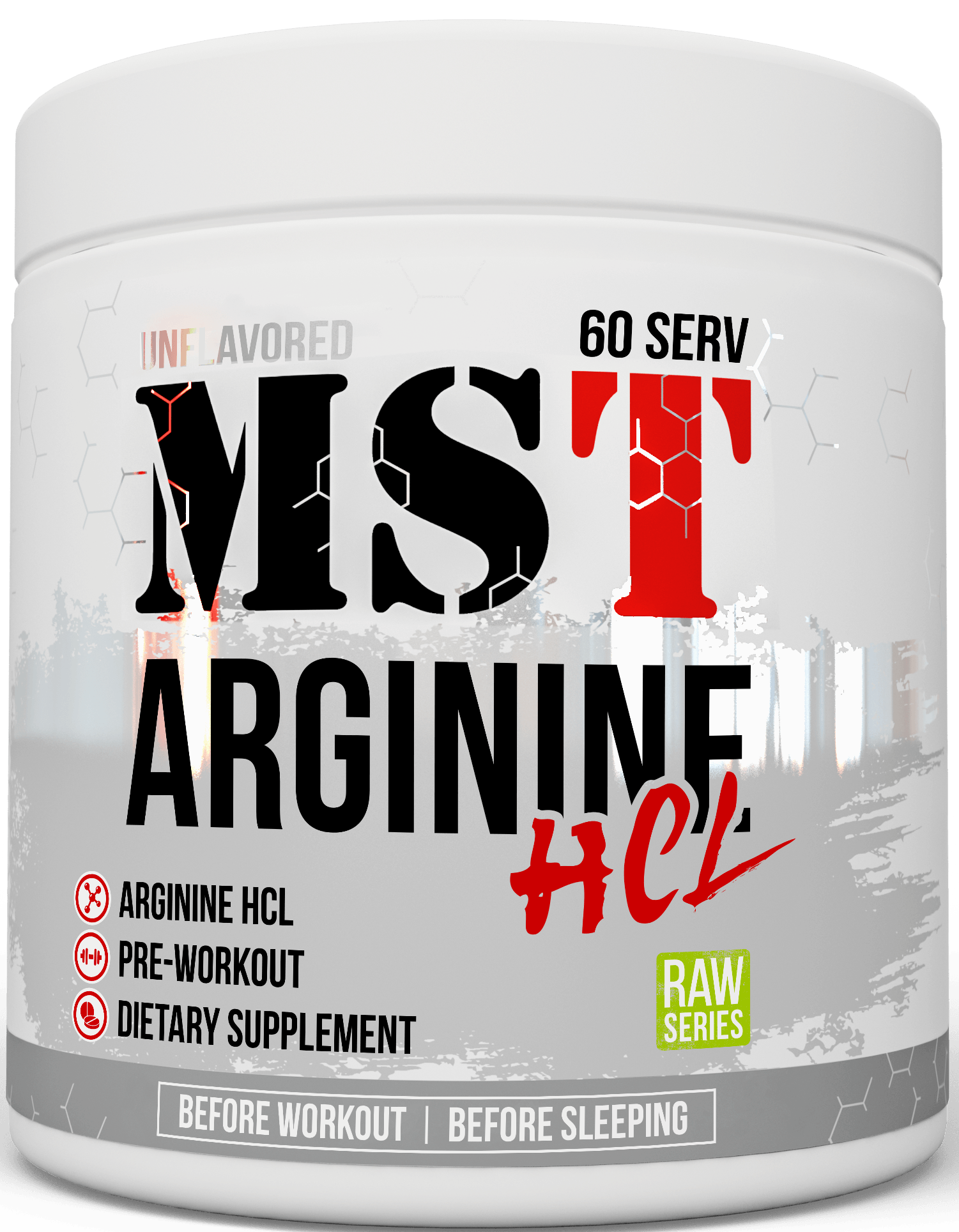 Arginine HCl, 300 g, MST Nutrition. Arginine. recovery Immunity enhancement Muscle pumping Antioxidant properties Lowering cholesterol Nitric oxide donor 