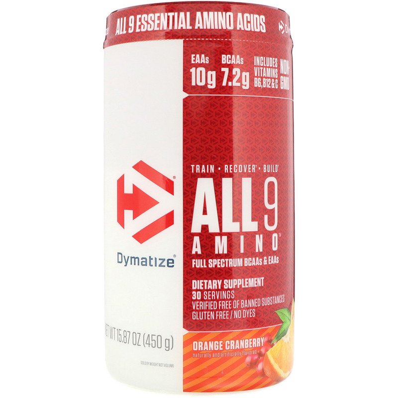 Аминокислота Dymatize All9 Amino, 450 грамм Апельсин-клюква,  ml, Dymatize Nutrition. Amino Acids. 