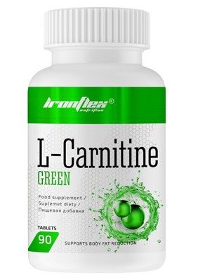L-Carnitine Green, 90 pcs, IronFlex. L-carnitine. Weight Loss General Health Detoxification Stress resistance Lowering cholesterol Antioxidant properties 
