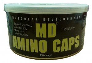 Amino Caps, 150 piezas, MD. Complejo de aminoácidos. 