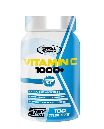 Vitamin C 1000 +, 100 шт, Real Pharm. Витамин C. Поддержание здоровья Укрепление иммунитета 