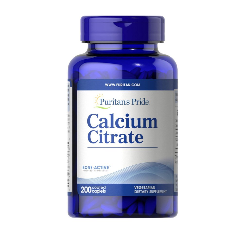 Витамины и минералы Puritan's Pride Calcium Citrate 200 mg, 200 каплет,  мл, Puritan's Pride. Витамины и минералы. Поддержание здоровья Укрепление иммунитета 