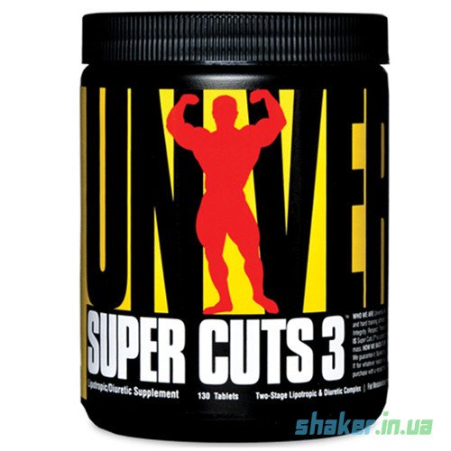 Жиросжигатель Universal Super Cuts 3 (130 таб) юниверсал супер катс,  мл, Universal Nutrition. Жиросжигатель. Снижение веса Сжигание жира 
