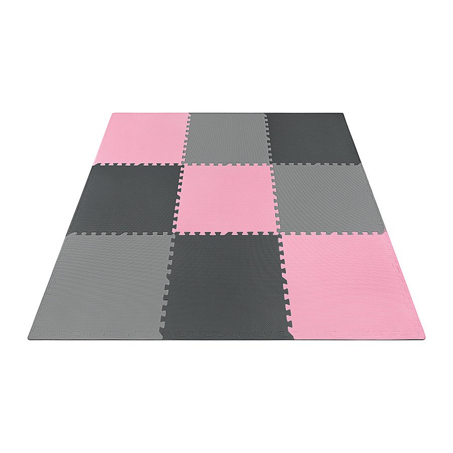 Мат-пазл (ласточкин хвіст) 4FIZJO Mat Puzzle EVA 180 x 180 x 1 cм 4FJ0157 Black/Grey/Pink,  ml, 4FIZJO. Accesorios. 