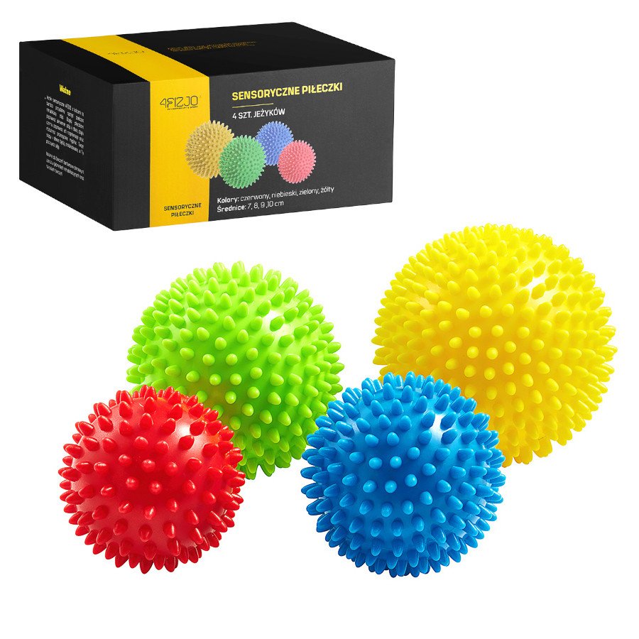 Масажні м'ячі з шипами 4FIZJO Spike Balls 4 шт 4FJ0115,  мл, 4FIZJO. Аксессуары. 