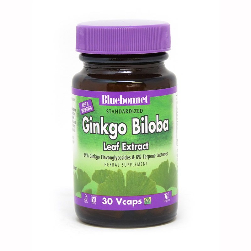 Натуральная добавка Bluebonnet Ginkgo Biloba, 30 вегакапсул,  ml, Bluebonnet Nutrition. Natural Products. General Health 