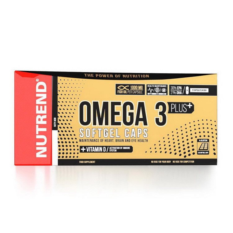 Nutrend Омега 3 Nutrend Omega 3 Plus+ (120 капс) рыбий жир нутренд, , 120 