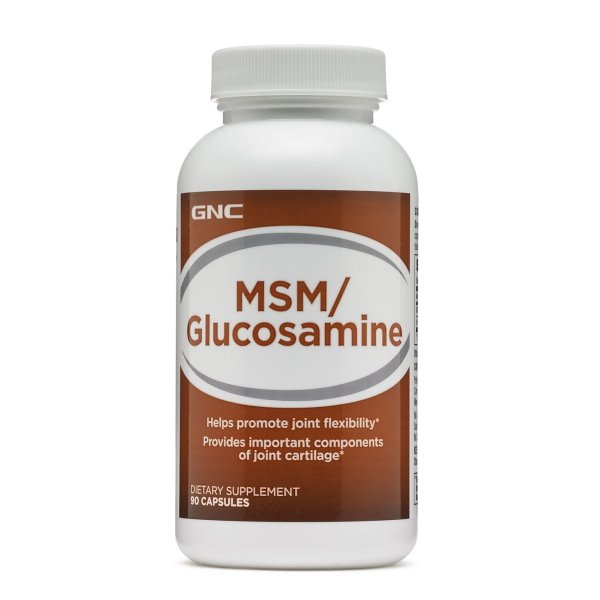 Для суставов и связок GNC MSM/Glucosamine, 90 капсул,  ml, GNC. For joints and ligaments. General Health Ligament and Joint strengthening 