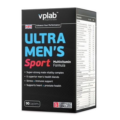 VPLab Ultra Men's Sport 90 капс Без вкуса,  ml, VP Lab. Vitamins and minerals. General Health Immunity enhancement 