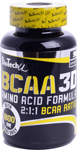 BCAA 3D, 90 шт, BioTech. BCAA. Снижение веса Восстановление Антикатаболические свойства Сухая мышечная масса 