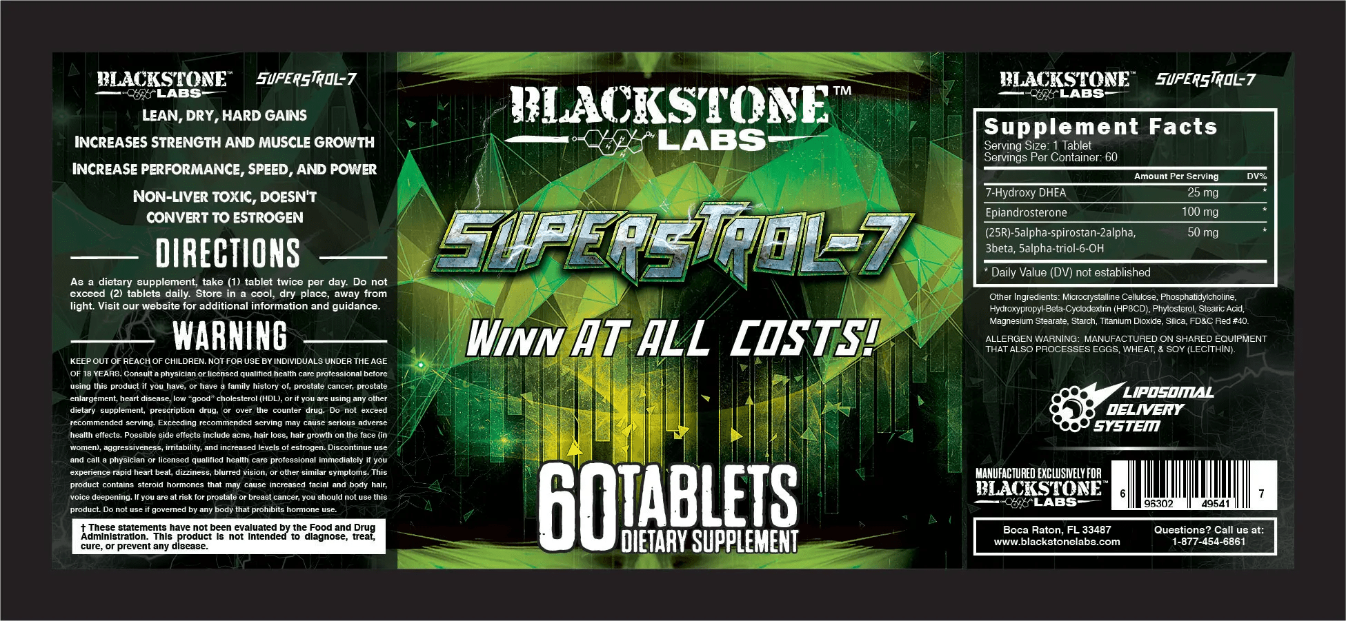 Blackstone labs  SuperStrol7 60 шт. / 60 servings,  мл, Blackstone Labs. Спец препараты