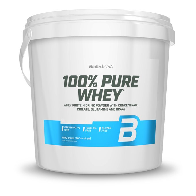 Протеин BioTech 100% Pure Whey, 4 кг Фундук,  ml, BioTech. Protein. Mass Gain recovery Anti-catabolic properties 