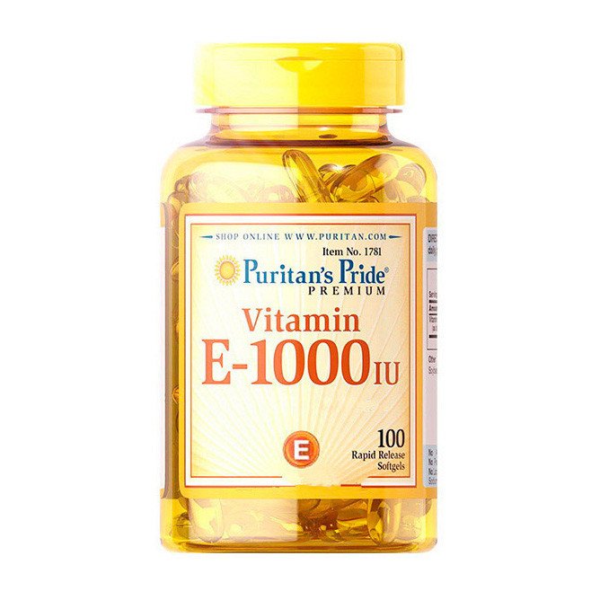 Витамин Е Puritan's Pride Vitamin E-1000 IU (100 капс) пуританс прайд,  мл, Puritan's Pride. Витамин E
