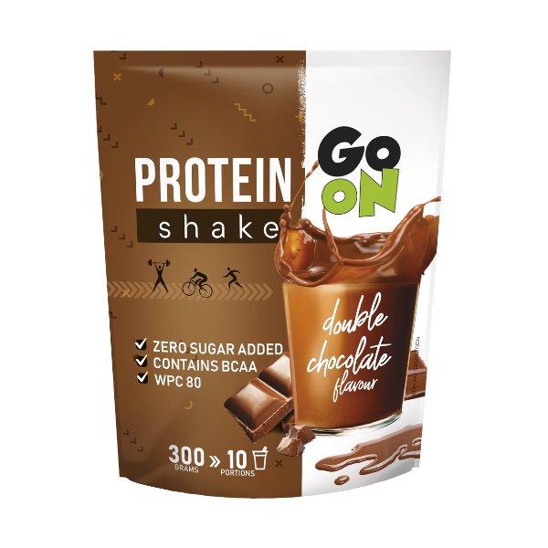Протеин GoOn Protein Shake, 300 грамм Двойной шоколад,  мл, Go On Nutrition. Протеин. Набор массы Восстановление Антикатаболические свойства 