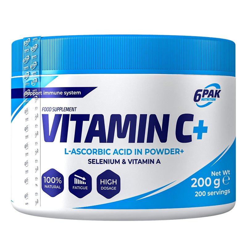 Витамины и минералы 6PAK Nutrition Vitamin C Plus, 200 грамм - СРОК 04.22,  мл, 6PAK Nutrition. Витамины и минералы. Поддержание здоровья Укрепление иммунитета 
