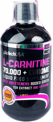 BioTech L-Carnitine 70.000 + Chrome 500 мл Апельсин,  ml, BioTech. L-carnitine. Weight Loss General Health Detoxification Stress resistance Lowering cholesterol Antioxidant properties 