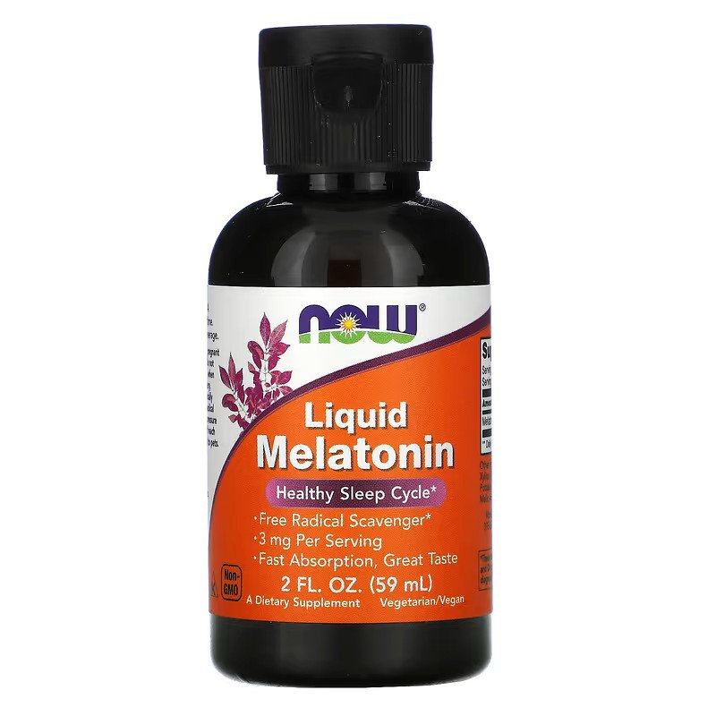 Натуральная добавка NOW Liquid Melatonin, 60 мл,  мл, Now. Hатуральные продукты. Поддержание здоровья 