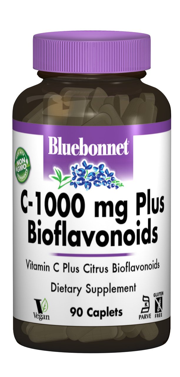 С-1000 + Биофлавоноиды, Bluebonnet Nutrition, 90 капсул,  мл, Bluebonnet Nutrition. Витамин C. Поддержание здоровья Укрепление иммунитета 