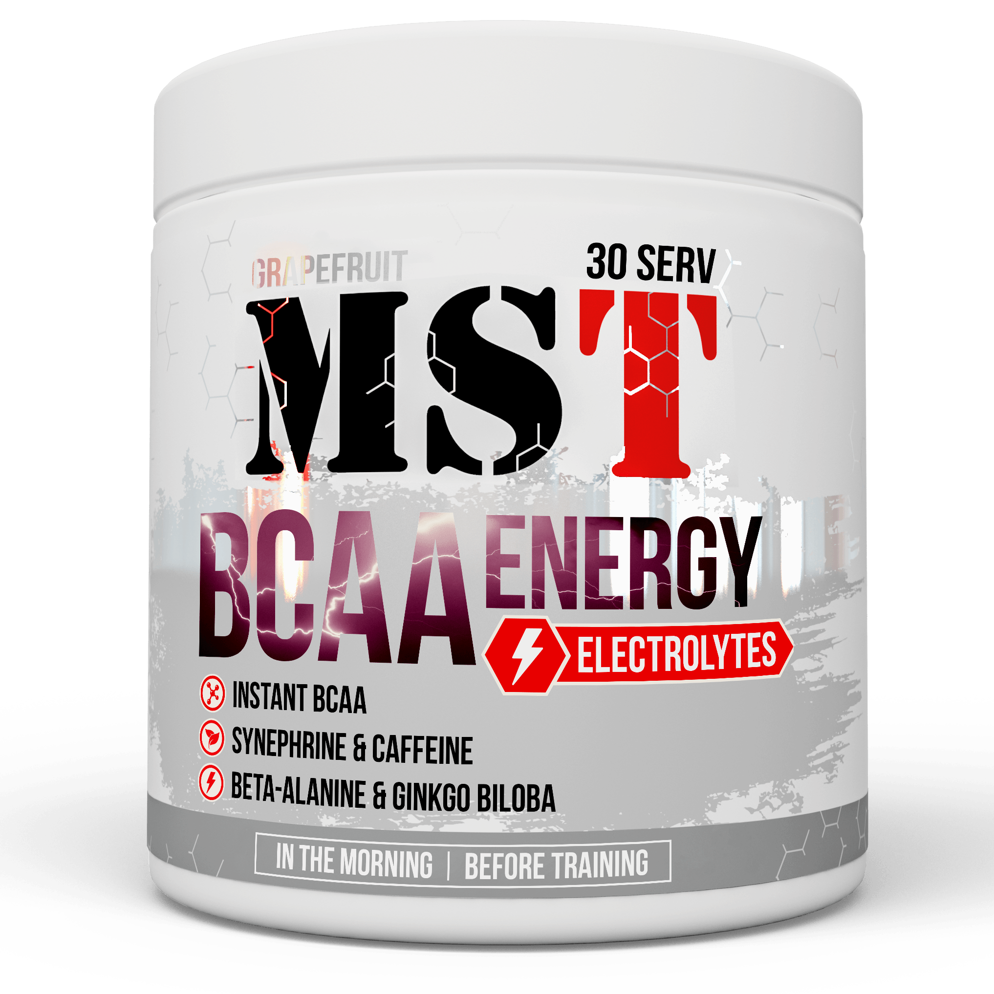 BCAA Energy with Electrolytes, 330 g, MST Nutrition. BCAA. Weight Loss recovery Anti-catabolic properties Lean muscle mass 
