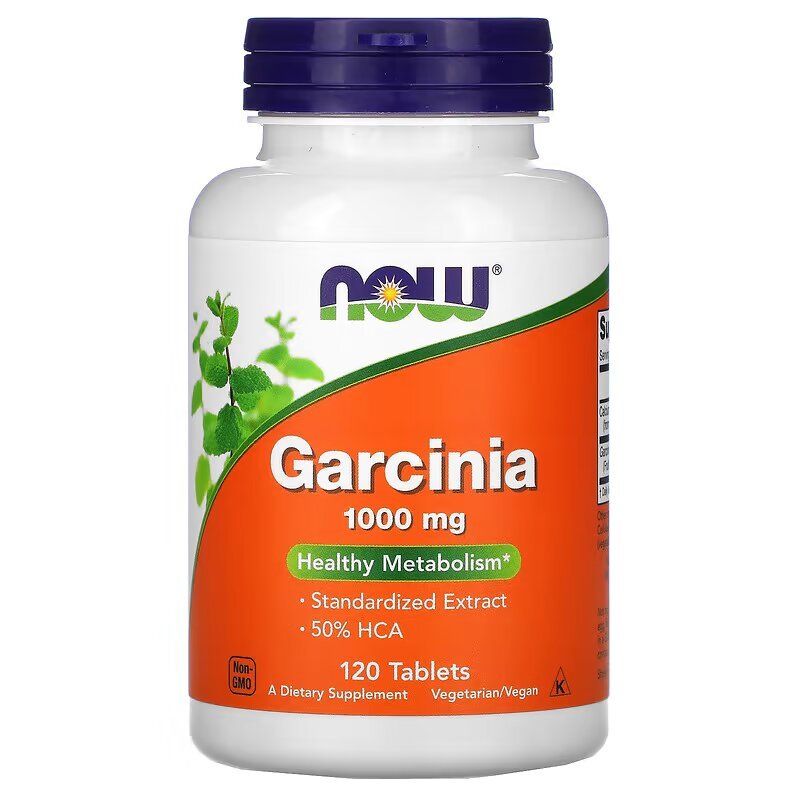 Натуральная добавка NOW Garcinia 1000 mg, 120 таблеток,  мл, Now. Hатуральные продукты. Поддержание здоровья 