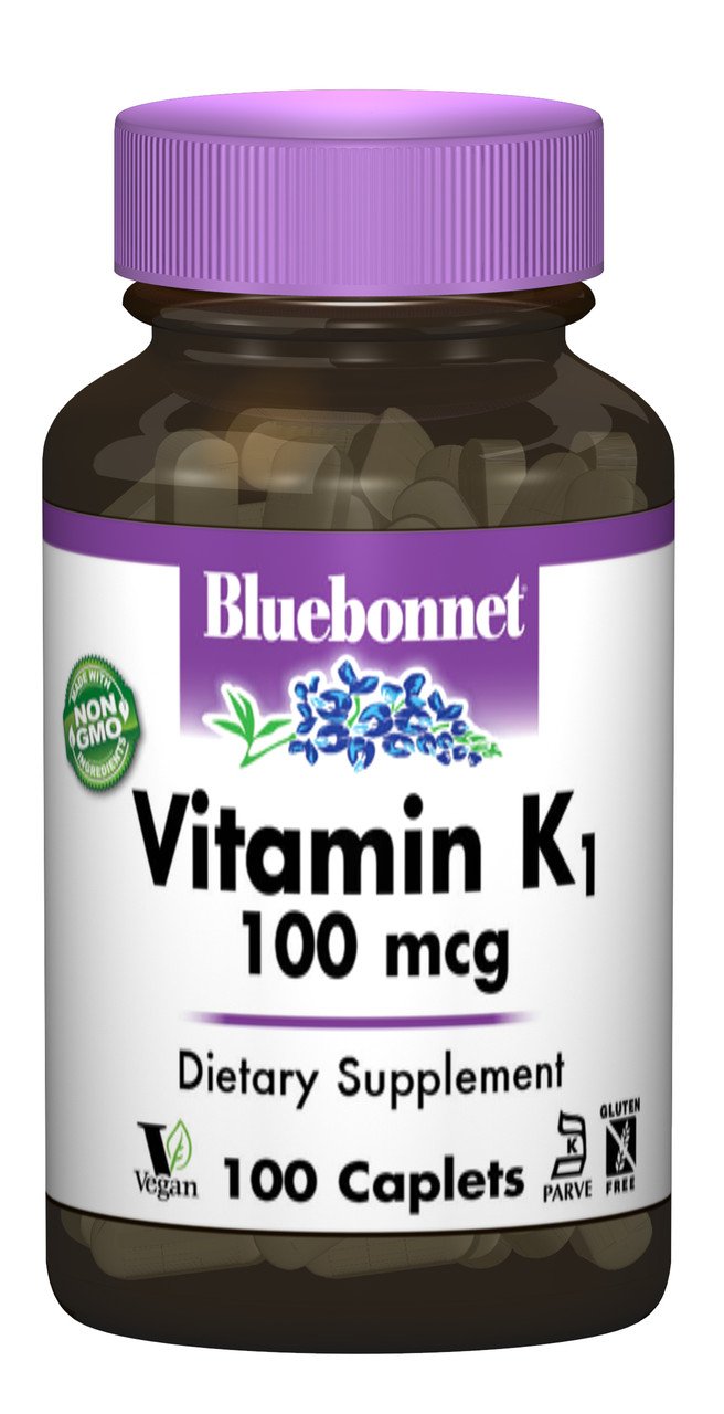 Bluebonnet Nutrition Витамин К1 100мкг, Bluebonnet Nutrition, 100 капсул, , 