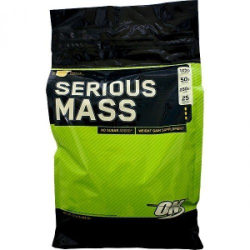 ON Serious Mass 5,443 кг - клубника,  мл, Optimum Nutrition. Гейнер. Набор массы Энергия и выносливость Восстановление 