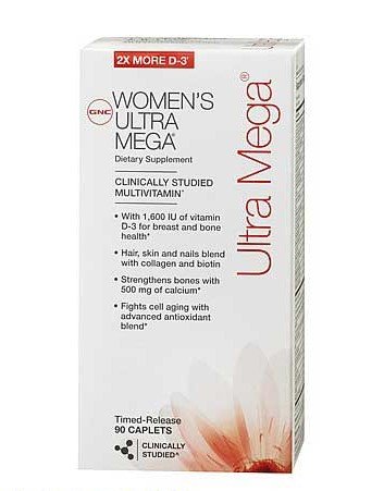 Women's Ultra Mega, 90 pcs, GNC. Vitamin Mineral Complex. General Health Immunity enhancement 